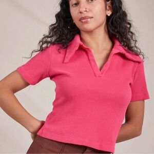 Big Bud Press Pink Polo Short Sleeve